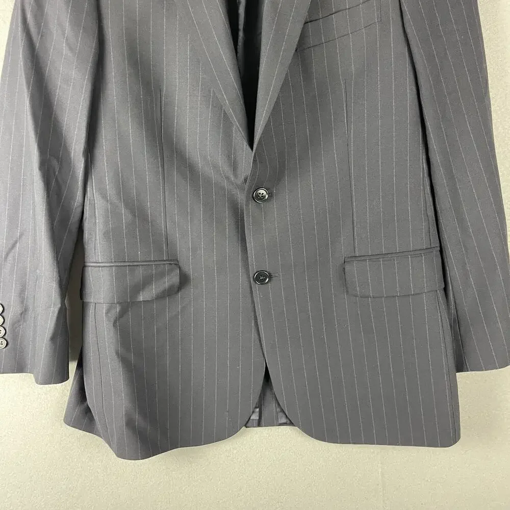 Brooks Brothers 346 Wool Blazer‎ Sport Coat Mens 40R Blue Striped Wool Stretch